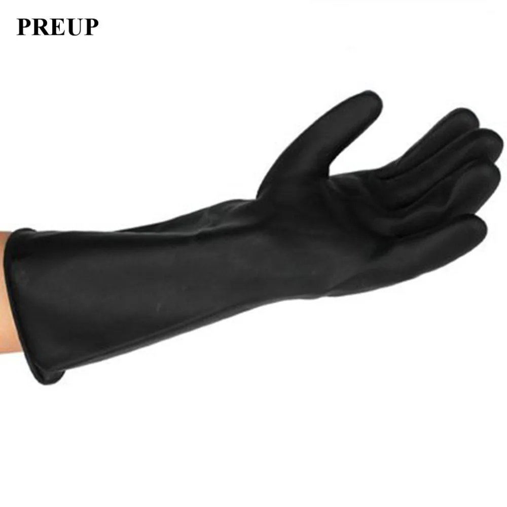 

2018 new 1 Pair Chemical Gloves Chemical Resistant Rubber Gloves Acid Gloves For Home Industry Work Safety Gloves dropshipping