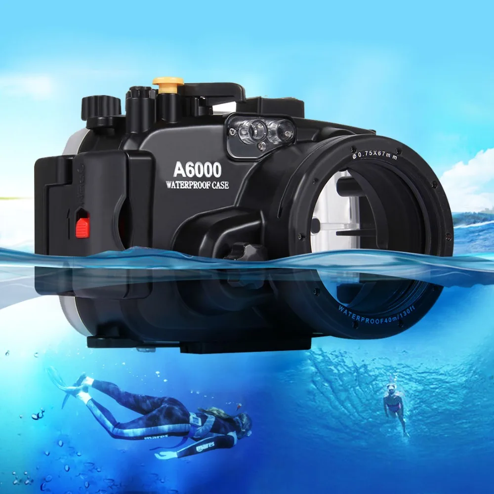 PULUZ 40 м 1560 дюйма 130 футов глубина для подводного плавания дайвинга чехол водонепроницаемый камера сумка корпус чехол для sony A6000