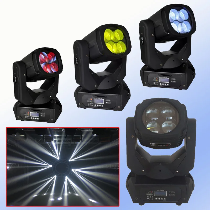 4 шт./лот 4x25 Вт RGBW LED супер луч движущаяся голова цветная лампа света