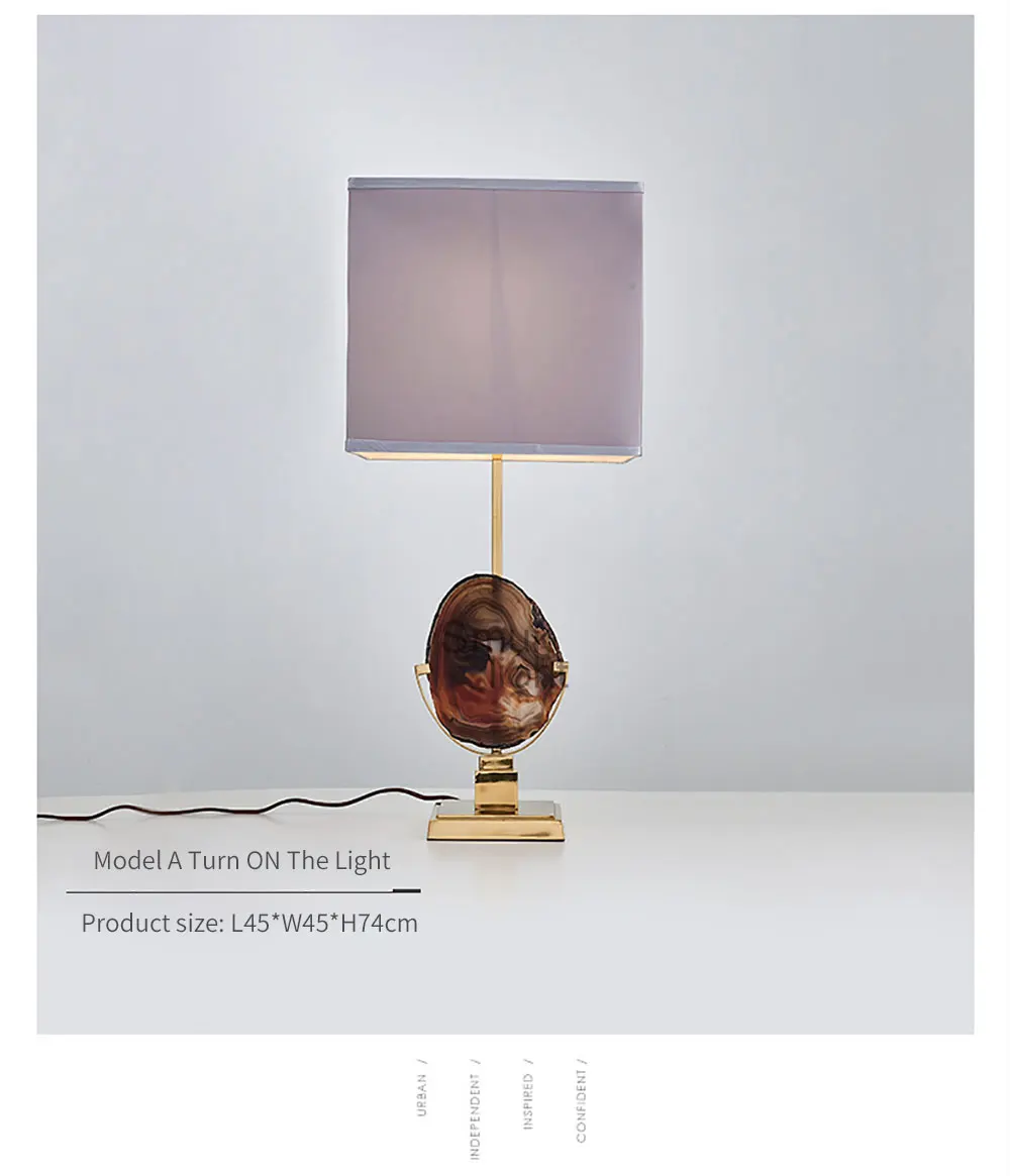 SmukLight креативный Агат настольная лампа современный минималистичный дизайн настольная лампа для изучения гостиной спальни светодиодные настольные лампы