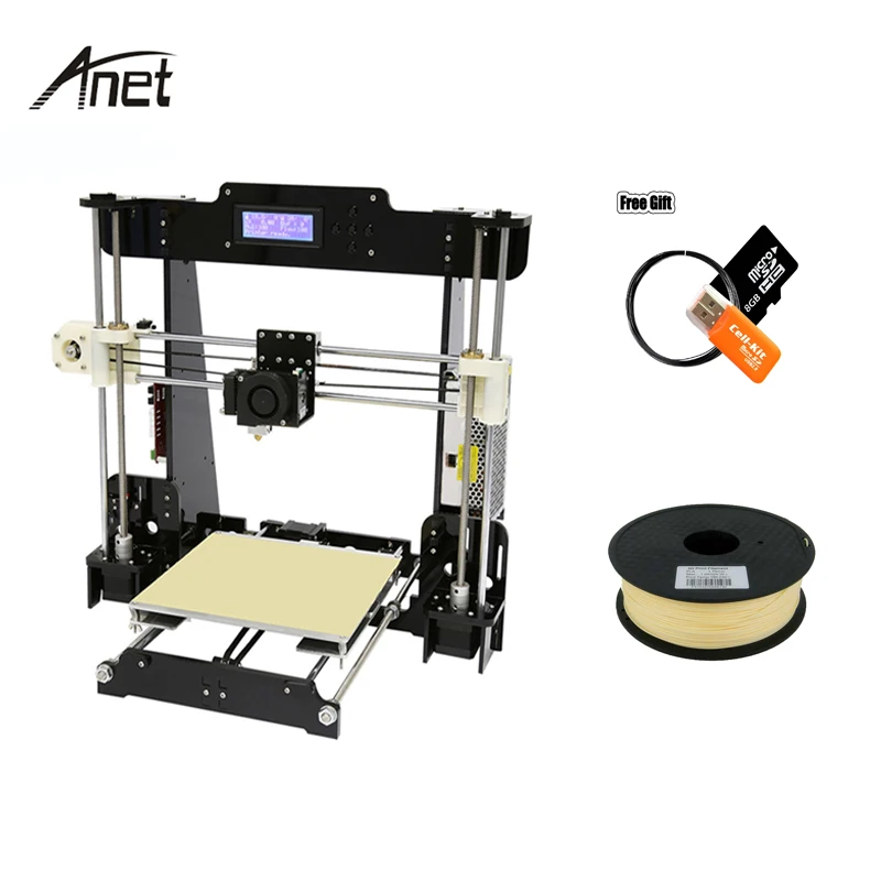 

Factory Direct Sell Anet A8 DIY 3D Printer Kit High Precision Auto Leveling 3d Printer Metal Support Free Filaments and Tools