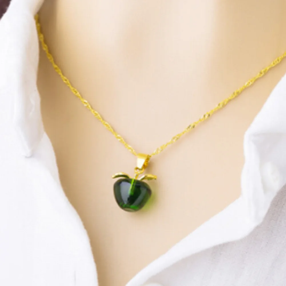 

zheFanku Collier Jewelry Necklaces New Arrival Hot Sale Fashion Accesories Opals Small Apple Without Chain Pendant