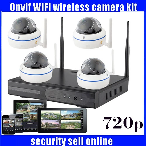 720P HD H.264 Водонепроницаемая Антивандальная купольная ИК ip камера WIFI система