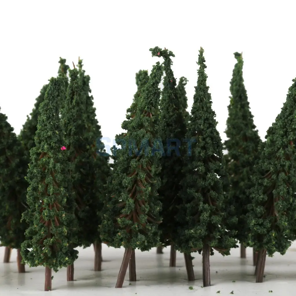 100x Green Pagoda Model Trees 1:100 for RR Train Railway Garden Park Street DIY Toys