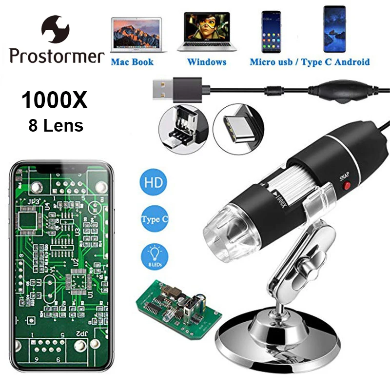

Prostormer 1000X Wifi microscope Digital Camera Endoscope Microscope Usb Magnifier Inspection Camera