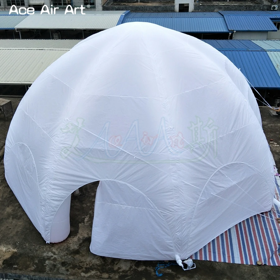  10 m diameter inflatable spider tentwhite oxford dome tent with removable door walls and 8 beams fo