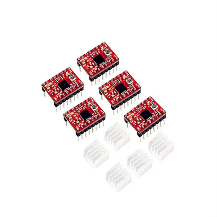 

5Pcs Reprap Stepper Driver A4988 Stepper Motor Driver Module + Heat Sink