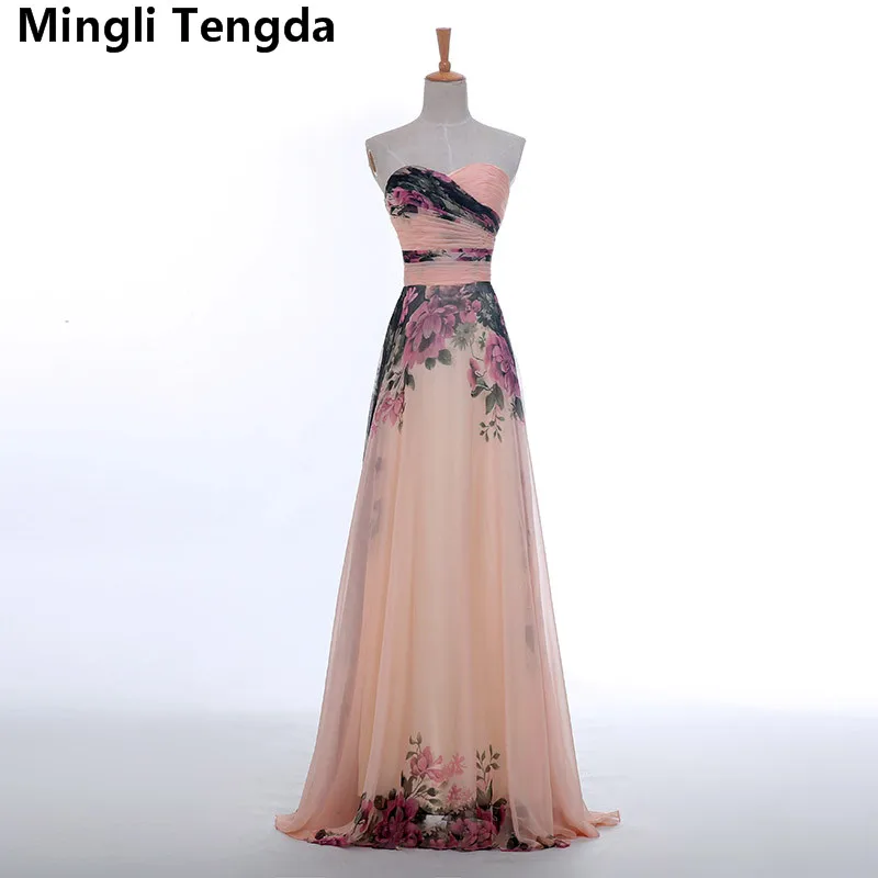 

2017 Color Long Prom Dresses Sexy Pattern Sweetheart Beach Prom Dress Pleated Abendkleider Robe De Soiree Mingli Tengda In Stock