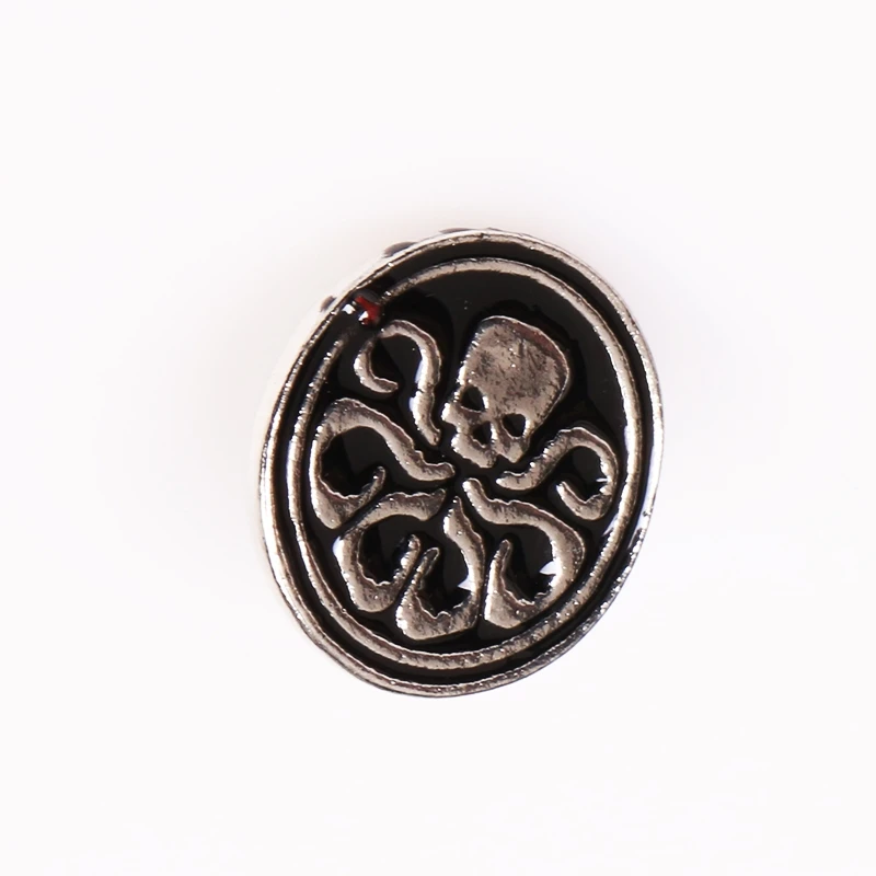 Мстители агенты щита Щ. И. Т. Hail Hydra Pin Брошь череп металлические броши круглые булавки аксессуары для косплея подарок