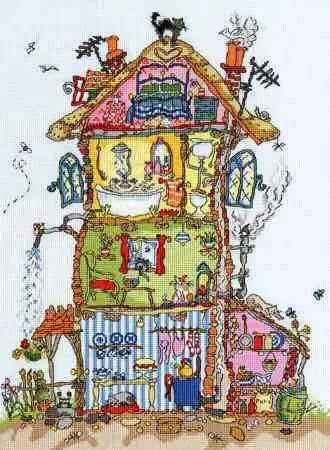 CS-1331 counted cross stitch kit bothy threads Cut Thru Cottage black cat.jpg