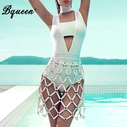 Bqueen 2017 открытое чокер без бретелек с лямкой на шее Бандажное Женское боди бодикон