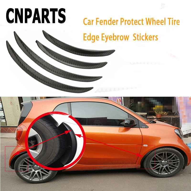 

CNPARTS 25cm Car Fender Wheel Eyebrow Lip Arch Carbon Stickers For Skoda Octavia A5 A7 2 Fabia Yeti BMW E60 F30 X5 E53 Inifiniti