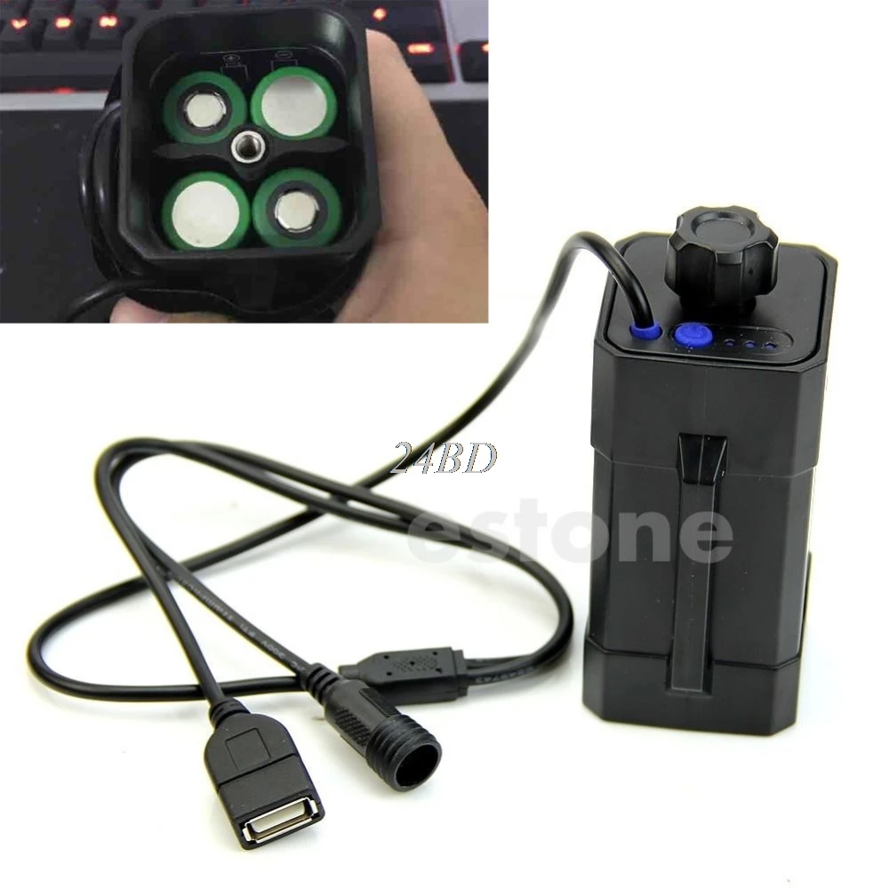 

4x 18650 Water Resistant Battery Pack Case House Cover For Bike Bicycle Lamp S22