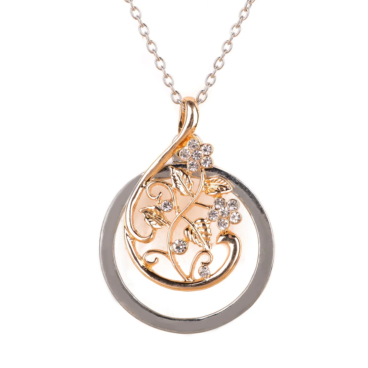 Retro Antique Statement Necklace Shellhard Crystal Cat Magnifying Glass Pendant Long Chain Necklace Fashion Jewelry For Women