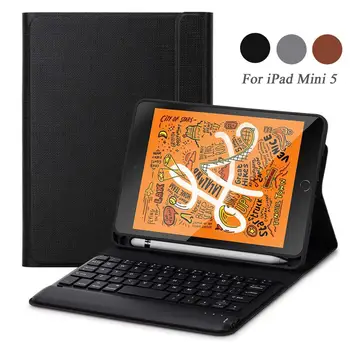 

Besegad Bluetooth Wireless Keyboard Smart Case PU Leather Cover Skin Shell Protector for Apple iPad Mini 5 Mini5 2019 7.9 inch