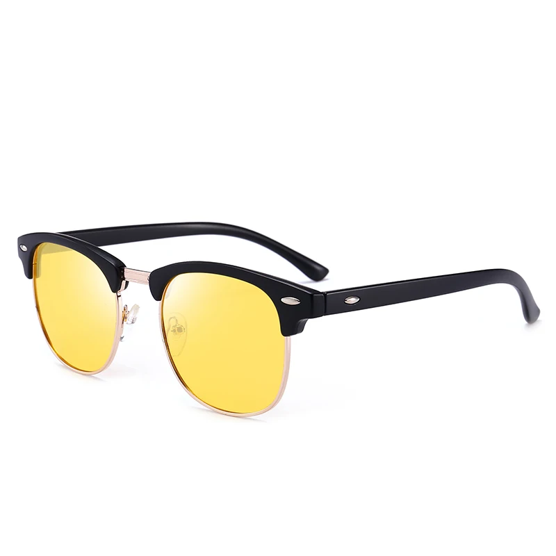 Новые поляризованные солнцезащитные очки, мужские солнцезащитные очки для вождения, классические ретро очки с полуоправой, модные солнцезащитные очки, мужские очки высокого качества, UV400