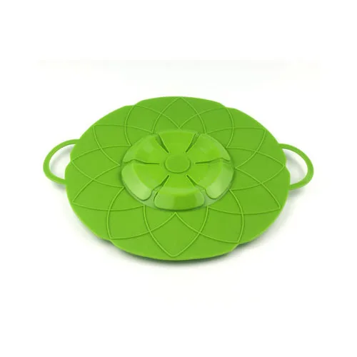 GREEN-1 Силиконовая крышка для кастрюли, кастрюли, кухонные аксессуары, кухонные принадлежности, кухонная посуда с цветами, аксессуары для дома и кухни, гаджеты - Цвет: GREEN-1
