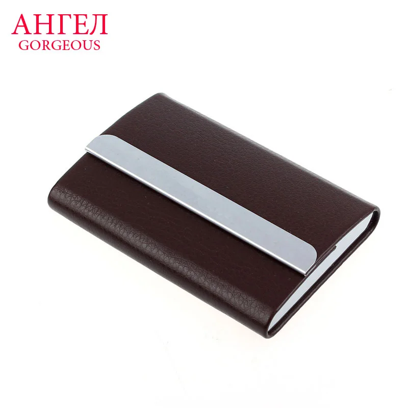  Luruxy Leather Business Credit Card Name Id Card Holder Case Wallet Credit Card Holder Leather Bag PasCover Card Holder 