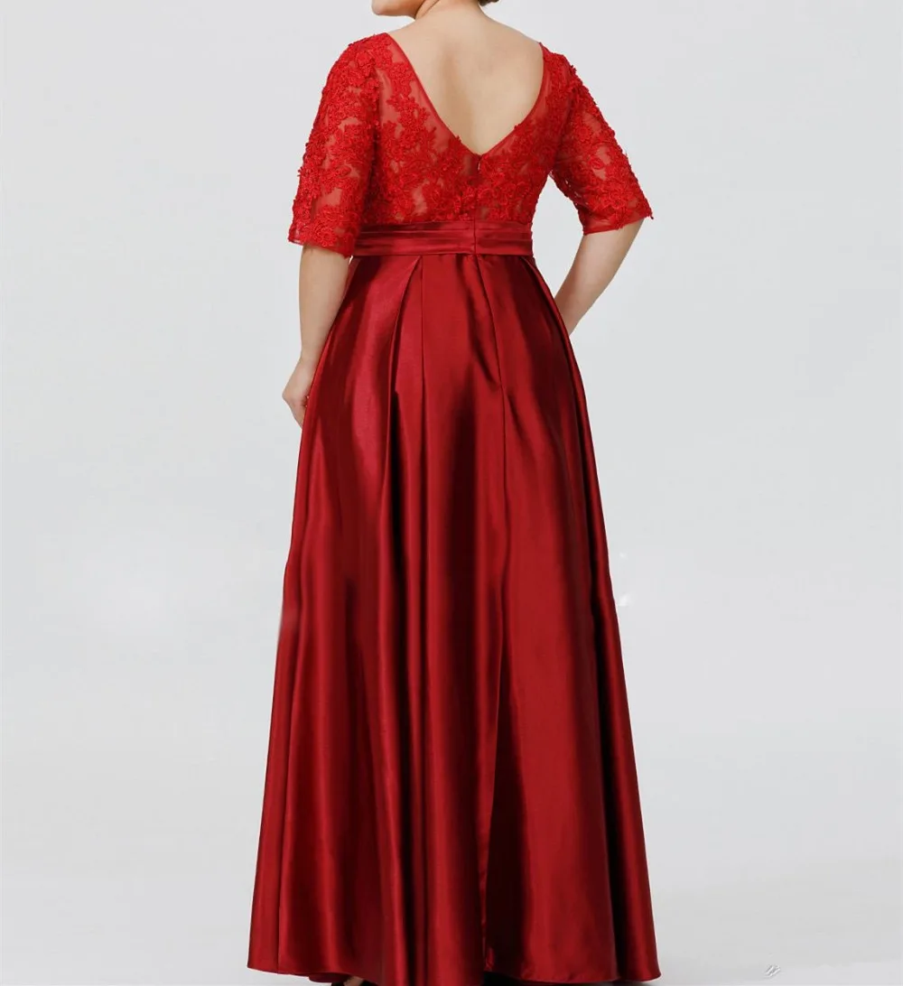 2010 плюс платья для матери невесты vestido de madrinha кружевной рукав до локтя длиной в Пол, для мамы Формальное вечернее платье Свадьбы
