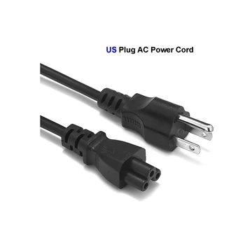 

US USA Power Cord American US Plug C5 Cloverleaf Power Supply Lead Cable Wires 1.5m For Notebook Laptop AC Adapters