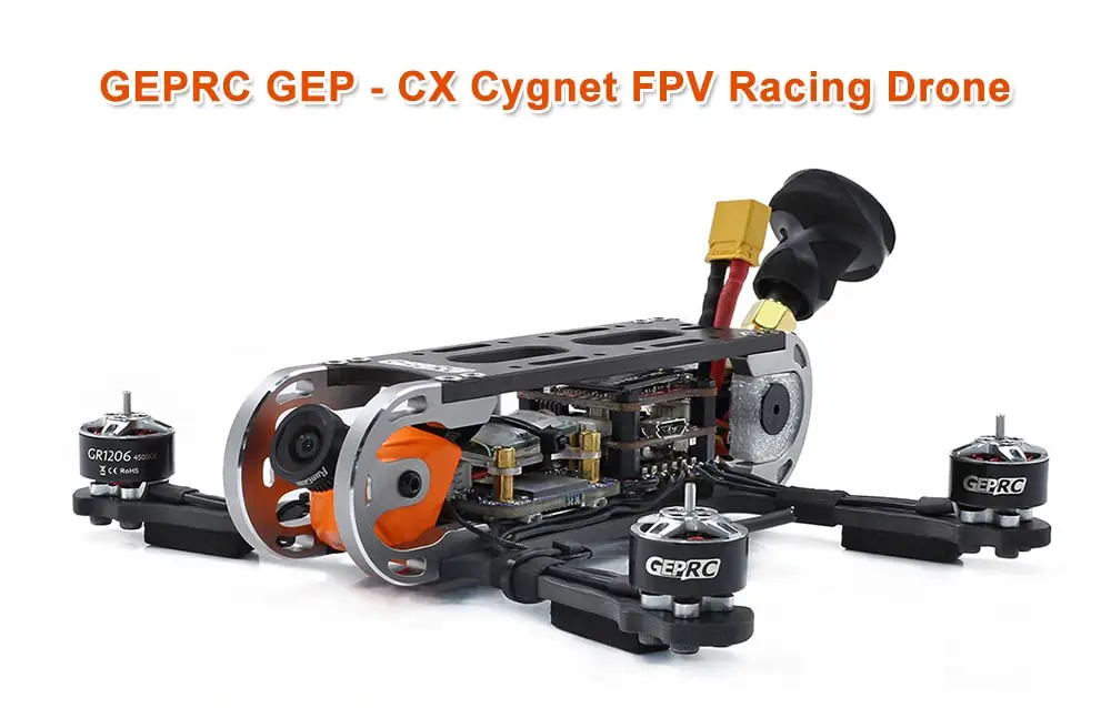 GEPRC GEP - CX Cygnet 145mm 3 inch RC FPV Racing RC Drone Stable F4 20A 48CH RunCam Split Mini 2 1080P HD Camera UAV- Black BNF ( with FRSKY XM+ Receiver)