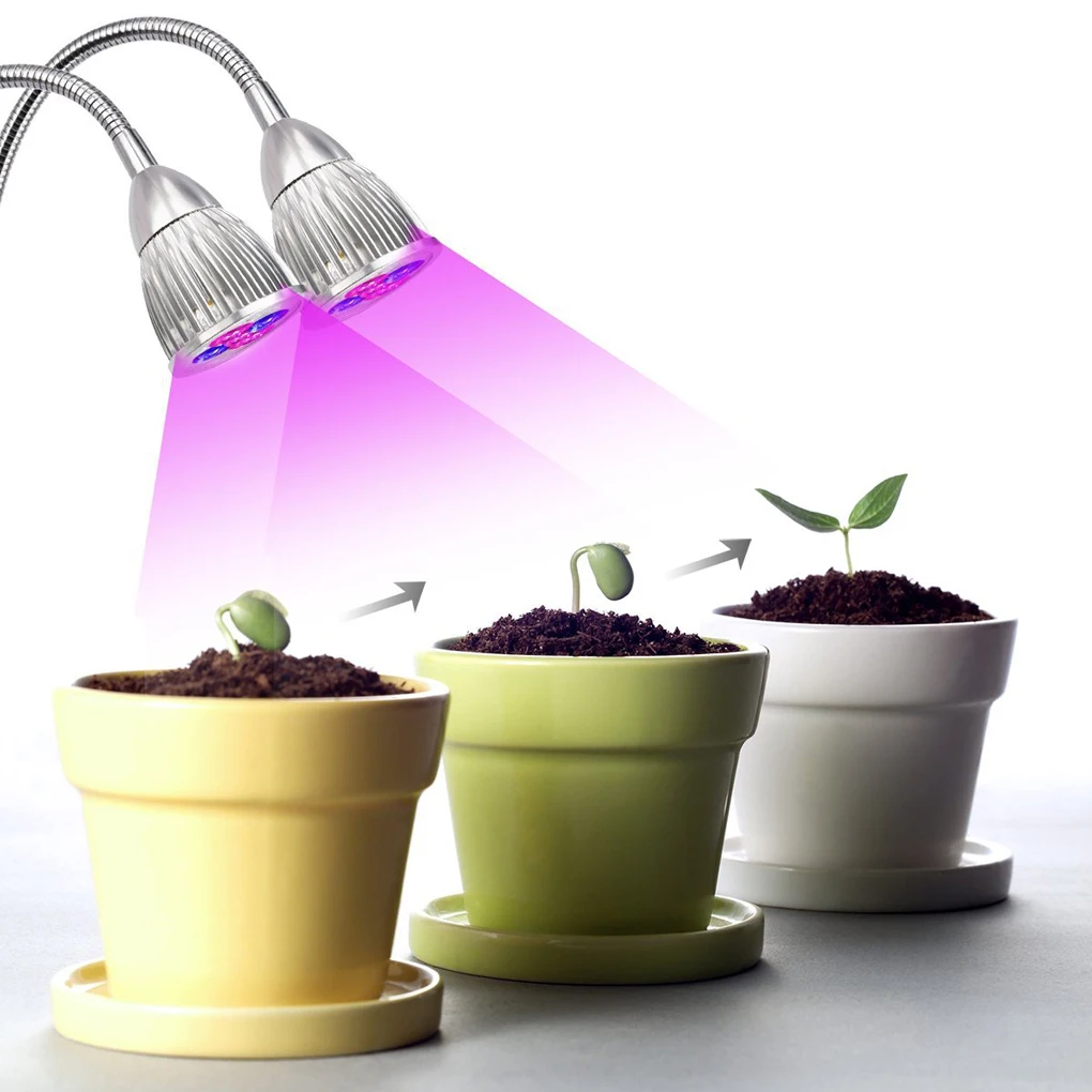 

10W 360 Degree Dual Head LED Plant Grow Light Flexible Indoor Grow Light Plant Grow Lamps
