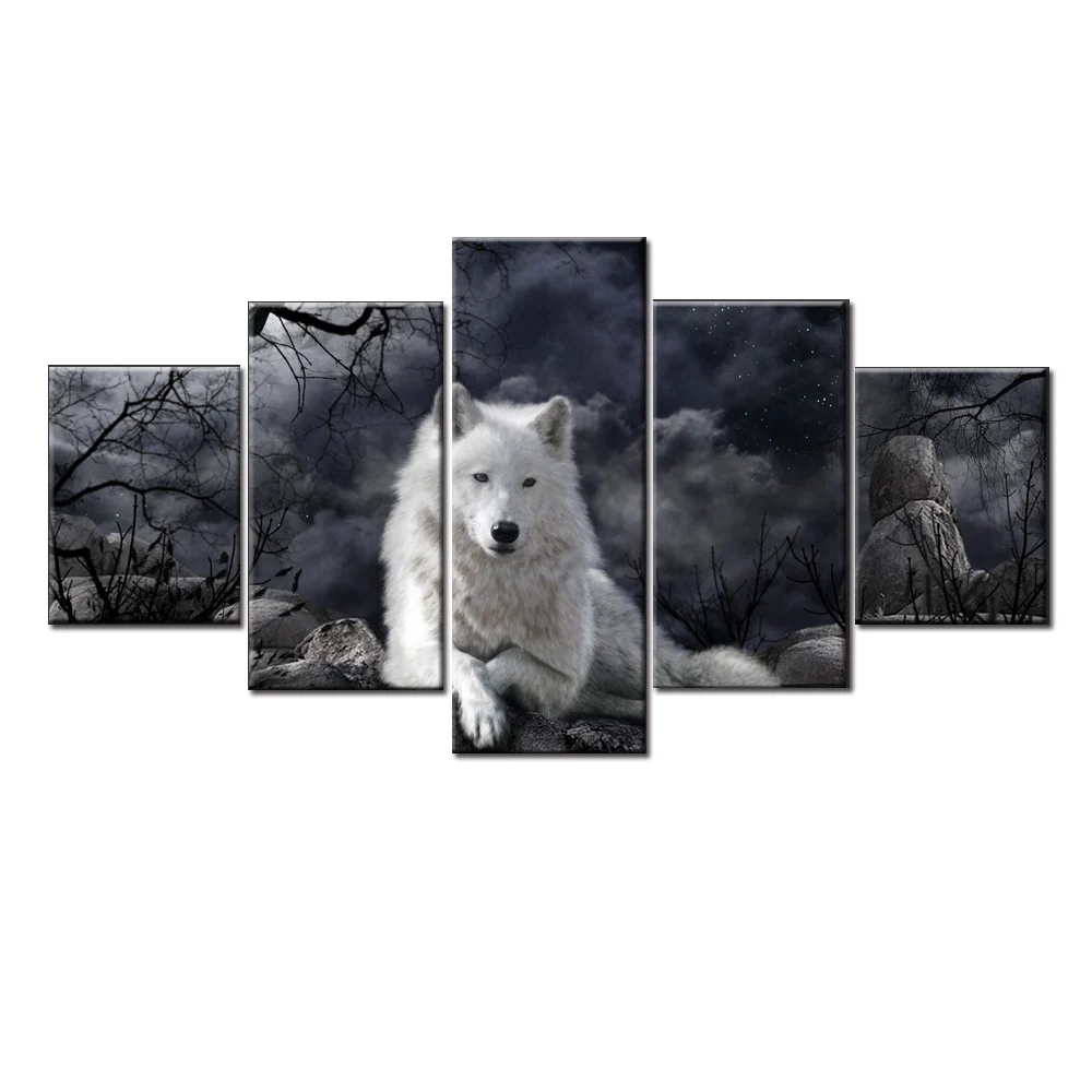 HD print 5pcs Dog canvas wall art Painting poster modern home decor