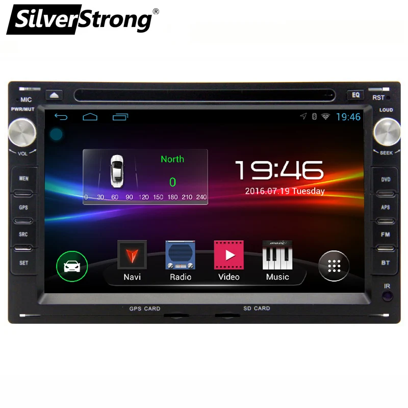 SilverStrong 7 pulgadas Android8.1 2DIN coche DVD GPS para VW PASSAT B5 B4 GOLF4 PASSAT Android dvd coche 2Din GPS navi Radio