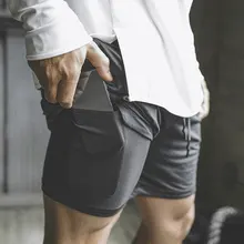 Беговые шорты повседневные шорты со встроенным карманом для тренировок короткие эластичные полиэстеровые дорожные мужские спортивные шорты модные быстросохнущие