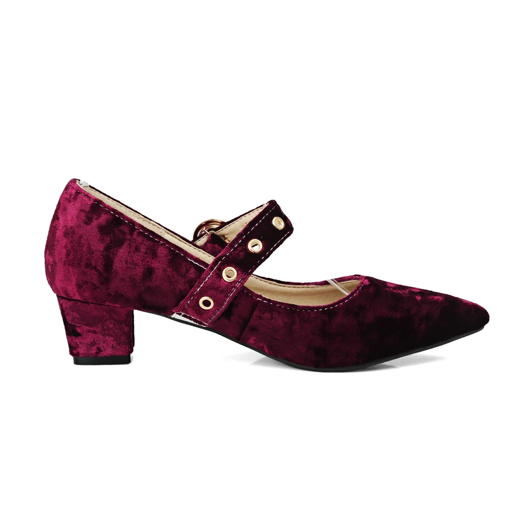 

New Plus Big and Small 32-48 Size 4 color New Spring Autumn Women's Pumps Women Shoes pointed Toe Square heel 769-2