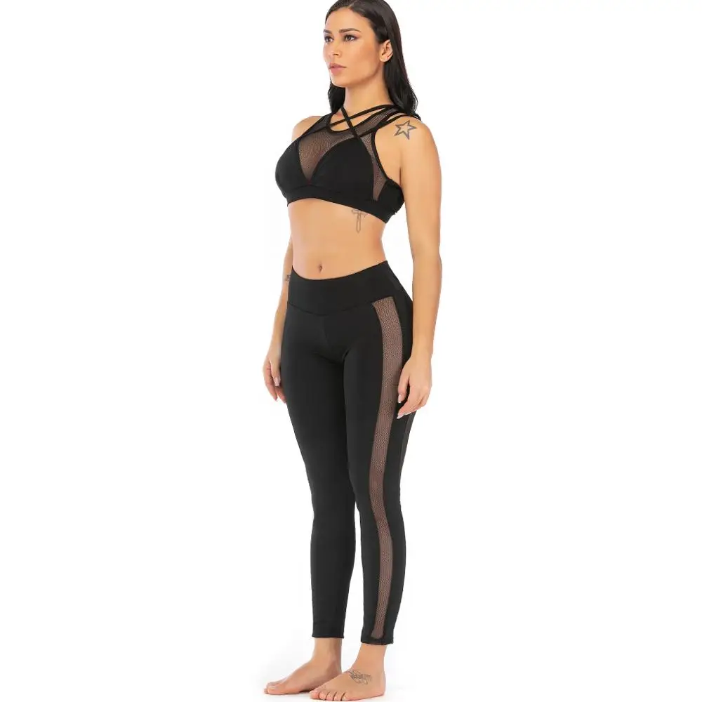Женский сетчатый комплект для йоги Dragon Fit из двух предметов быстросохнущая