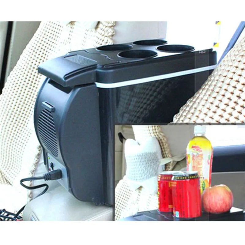 12V 6L Portable Mini Warming Cooling Vehicle Refrigerator Freezer Fridge Hot Cold Double For Car and Home Use