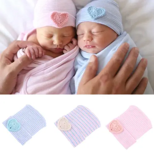 

Cute Newborn Baby Infant Girls Toddler Comfy Bowknot Hospital Cap Warm Beanie Hats Wave Hats Caps