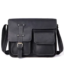 Винтажная сумка из натуральной кожи, мужской портфель, сумка-мессенджер через плечо, брендовая Дорожная сумка на плечо из натуральной воловьей кожи для мужчин