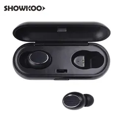 Showkoo Bluetooth 5,0 Беспроводной гарнитура СПЦ мини-вкладыши Bluetooth наушники для samsung Galaxy S9 S8 Note 8/9 Bluetooth5.0 гарнитура