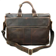 Первый слой из воловьей кожи натуральная кожа гарантированный мужской портфель Деловые сумки Сумка через плечо сумка crazy horse