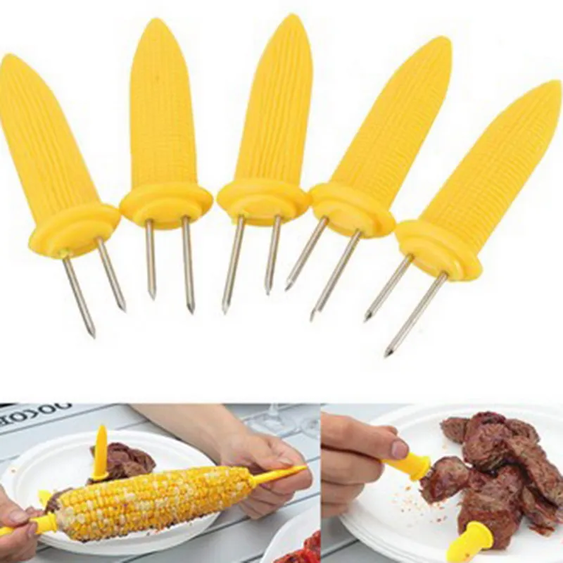 8pcs Jumbo Corn on the Cob Holders Skewers Prongs Kitchen Tool For