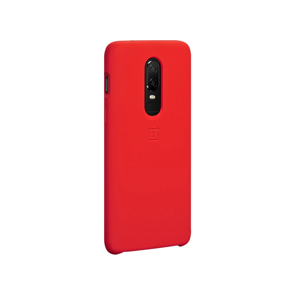 Силиконовый чехол для oneplus 6 100% оригинальный официальный защитный красного цвета