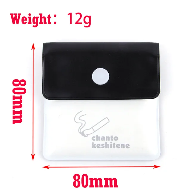 1PC PVC Aluminum Foil Cigarette Ash Bag Portable Ashtray Ash Tray For