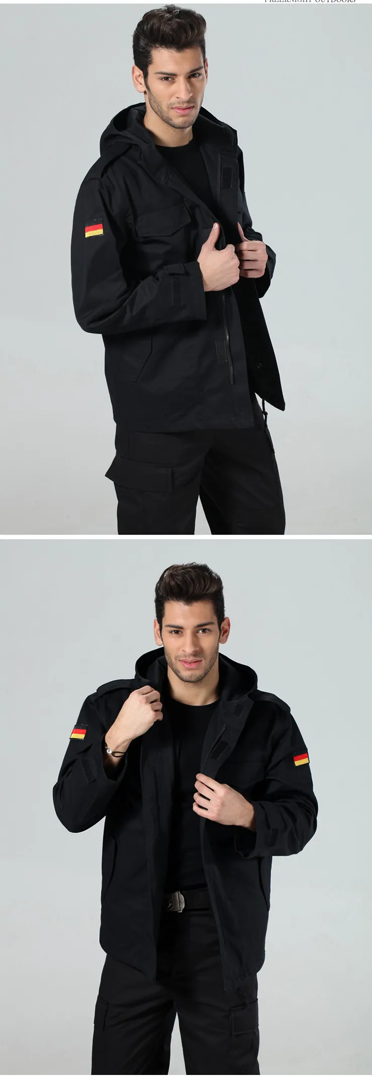 Army fans outdoor German Jackets Hooded windbreaker 80042