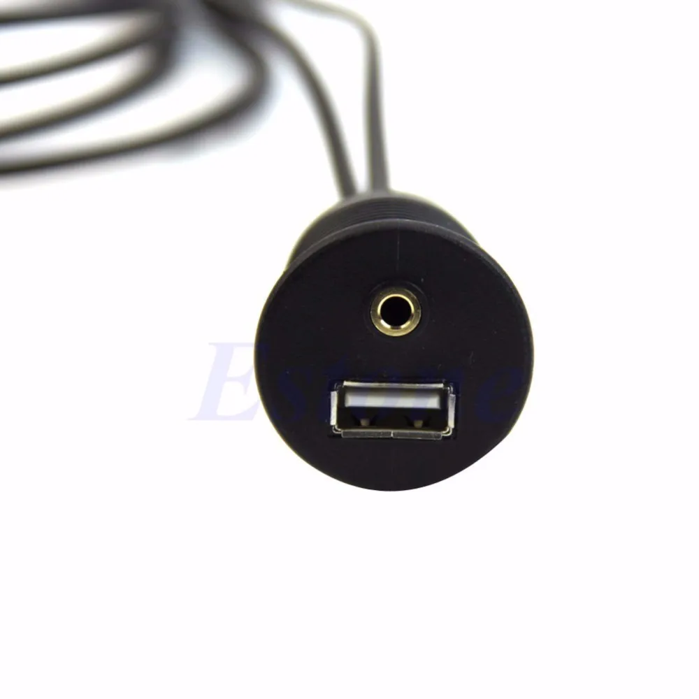 Для приборной панели автомобиля Moto заподлицо Панель USB 2,0 3,5 мм M/F AUX привести Удлинитель