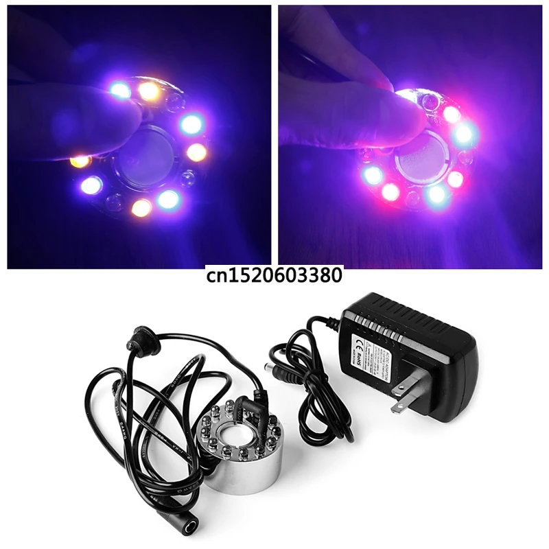 

Free_on 12 LED light Ultrasonic Mist Maker Fogger Water Fountain Pond Indoor Outdoor New