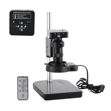 Full Set 34MP 2KIndustrial Microscope Camera HDMI USB Outputs 100X C-mount Lens 144 LED Light Video Recorder For PCB Soldering 13mp hdmi vga outputs industry microscope camera 8x 100x magnification adjustable zoom c mount lens glass