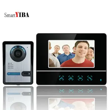

SmartYIBA 7 Inch TFT Visiophone Color Audio Video Doorphone Intercom Home Security Camera Monitor Door Bell LCD IR Night Vision