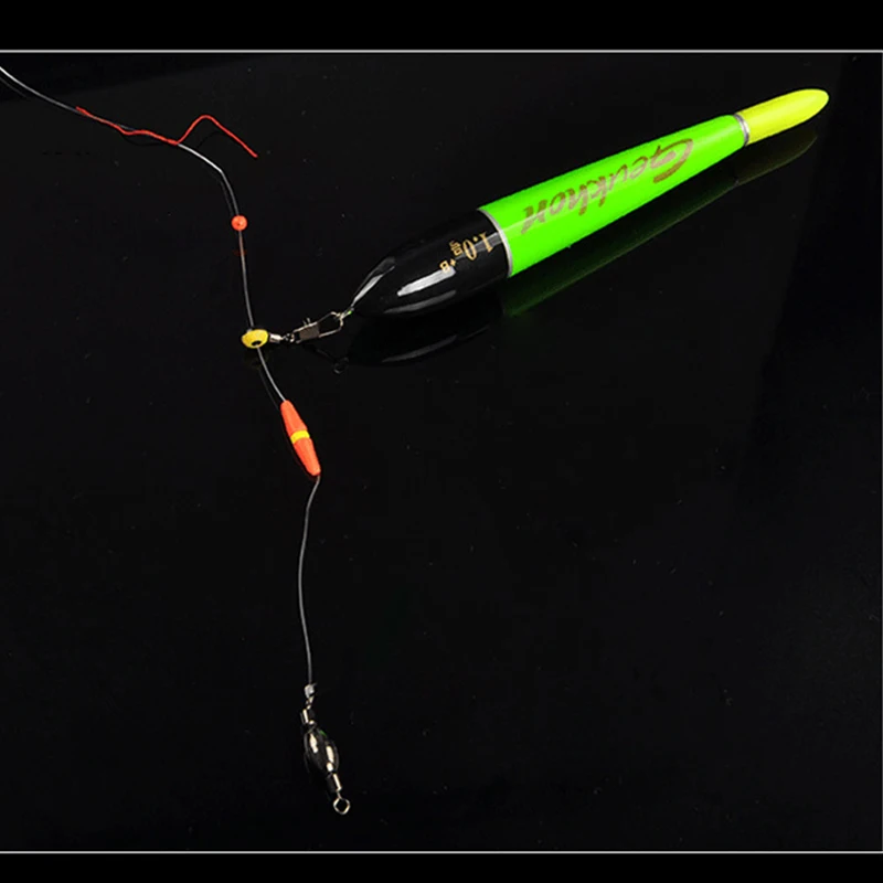 JSFUN 1 шт. электронный поплавок для ночной рыбалки с батареей CR425 Размер 0,8-3,0# буй для рок-рыбалки зеленый/красный светильник YF06
