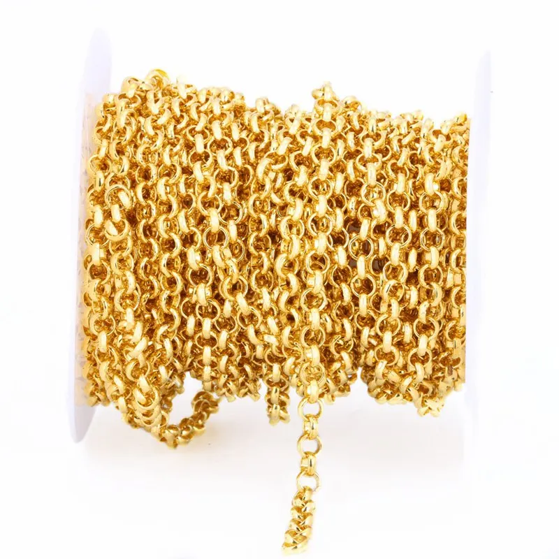 

Semitree 2 Meters/Lot 3MM/6MM "O" Link Chains DIY Necklace Bracelet Chain Crafts Jewelry Findings Making Wholesale Accessories