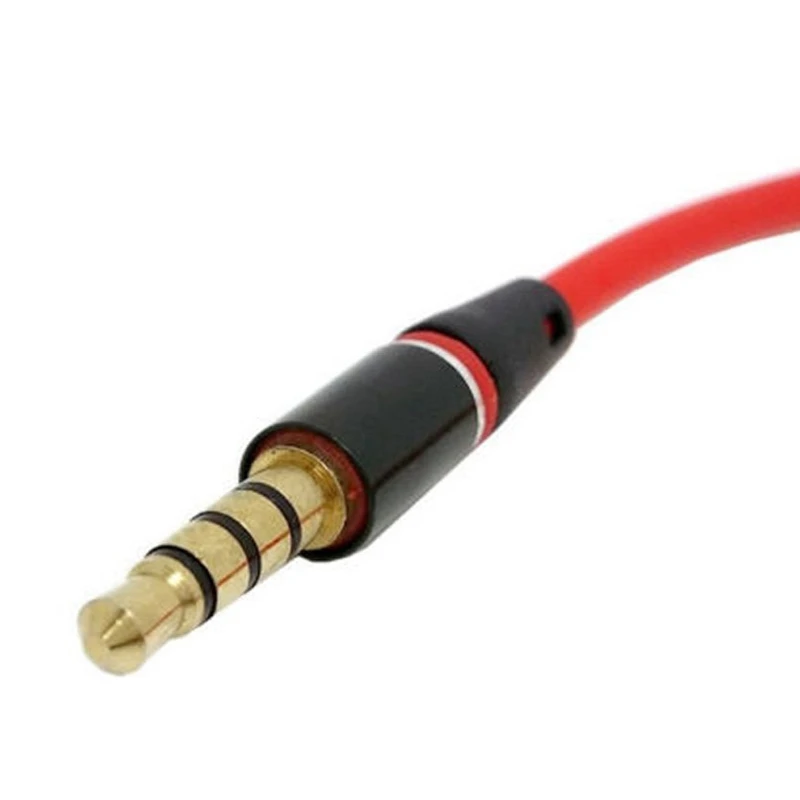 3,5 мм 4-полюсный автоматический мужской женский красный позолоченный разъем для наушников аудио адаптер для наушников микрофон кабель-удлинитель