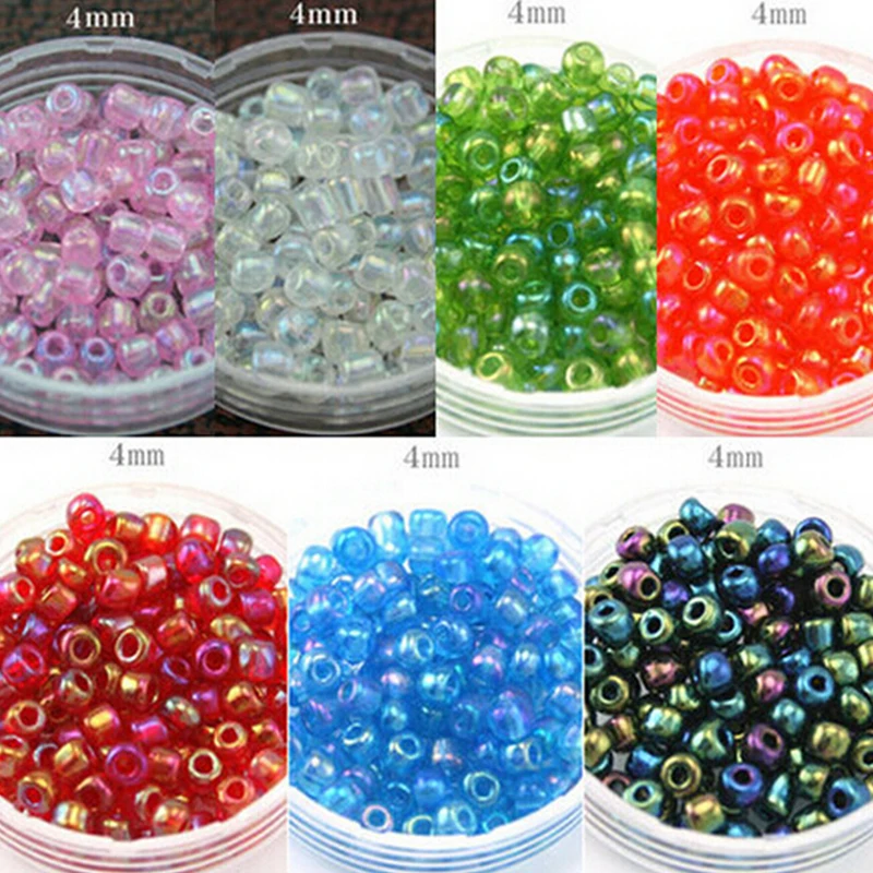 Wholesale 4MM Round Hole Czech Glass Seed Beads 500pcs/lot Crystal Beads For Jewelry Making Kids
