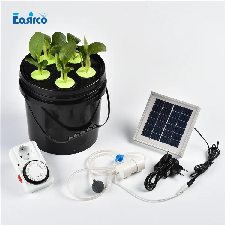 Солнечный воздушный насос клон ведро для гидропоники системы|bucket|bucket hydroponics system |