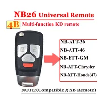 1 шт.) NB26 4 кнопки kd900 пульт дистанционного NB серия ключ универсальный мультифункциональый для KD900 URG200 ведущая станция дистанционного управления